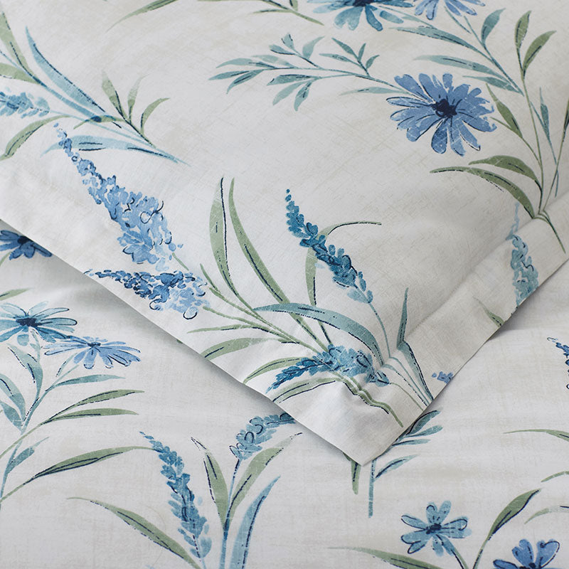 Nature's Vine Classic Smooth Sateen Sham - White Multi, Euro