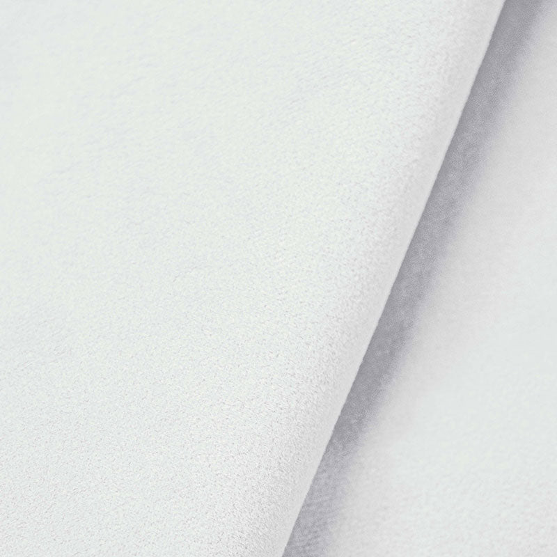 Velvet Ruffle Ottoman - White