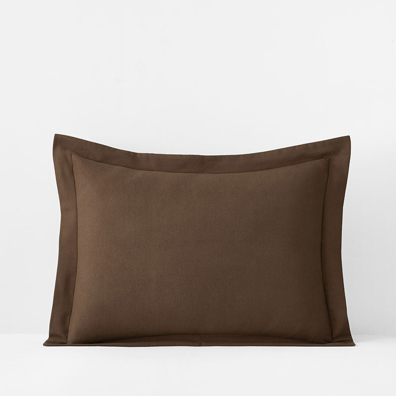 Classic Ultra-Cozy Cotton Velvet Flannel Sham - Coffee, Standard
