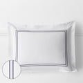 Dorset Stripe Luxe Smooth Egyptian Cotton Sateen Sham - Blue, Standard