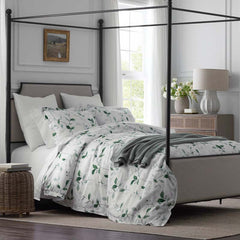 Botanic Meadow Premium Smooth Wrinkle-Free Sateen Comforter - Evergreen, Twin/Twin XL