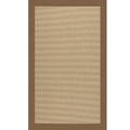 Sunbrella Narrow Stripe Bordered Indoor/Outdoor Rug -  Cocoa, 2' x 3'