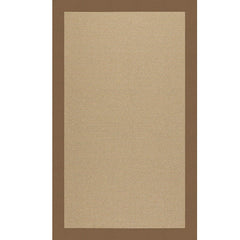 Sunbrella Narrow Stripe Bordered Indoor/Outdoor Rug -  Cocoa, 8' x 10'