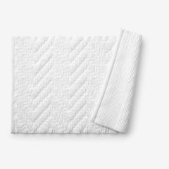 Textured Handwoven Cotton Bath Rug - Chevron, 17 in. x 24 in.