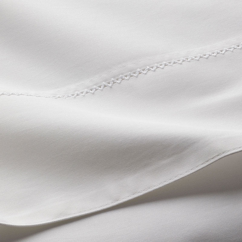 Premium Smooth Organic Cotton Sateen Flat Bed Sheet - White, King