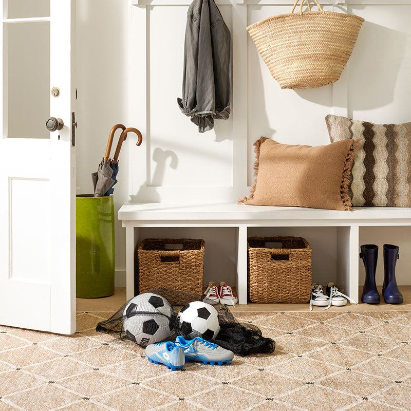 Kali Washable Rug - Natural, 4' x 6'
