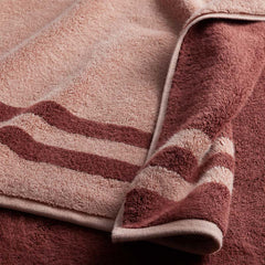 Mirage Aegean Cotton Reversible Stripe Bath Towel - Caramel