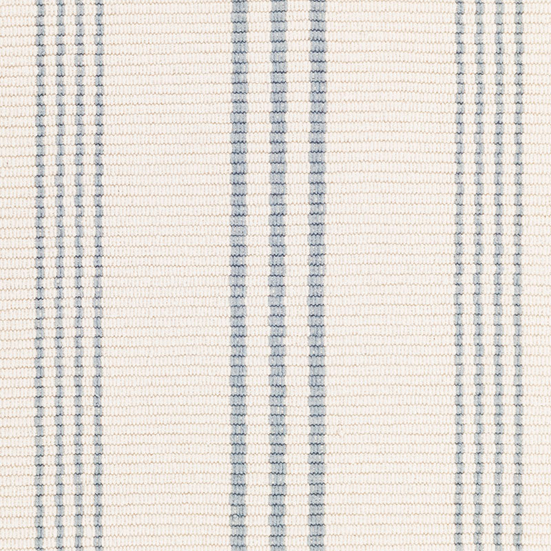 Swedish Stripe Handwoven Cotton Rug - Blue, 8' x 10'
