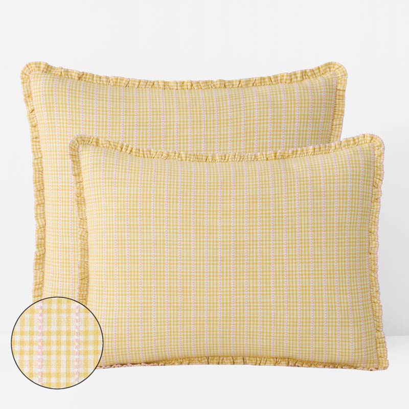 Classic Plaids Yarn-Dyed Cotton Sham - Soho Plaid, Euro