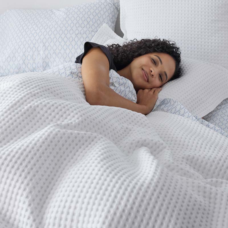 Waffle Duvet Cover - White, King/Cal. King