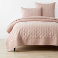 Pintuck Quilt - Faded Rose, Full/Queen