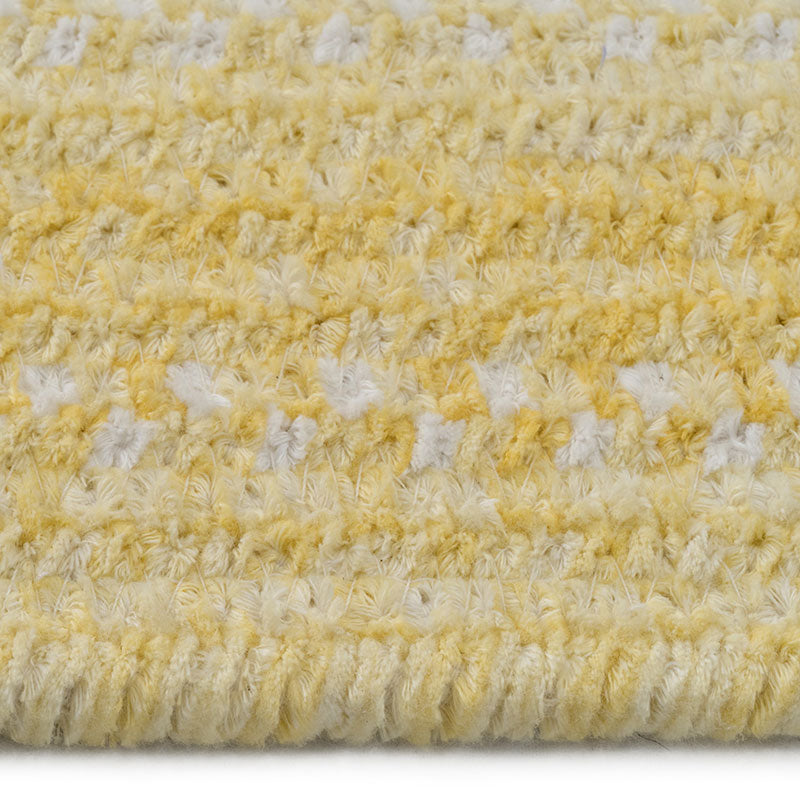 Bambini Braided Chenille Rug - Yellow, 5' x 8' Oval