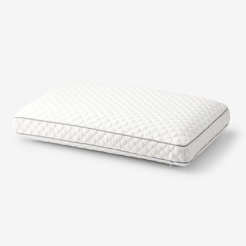 Comfort Cushion Memory Foam Gusseted Pillow - White