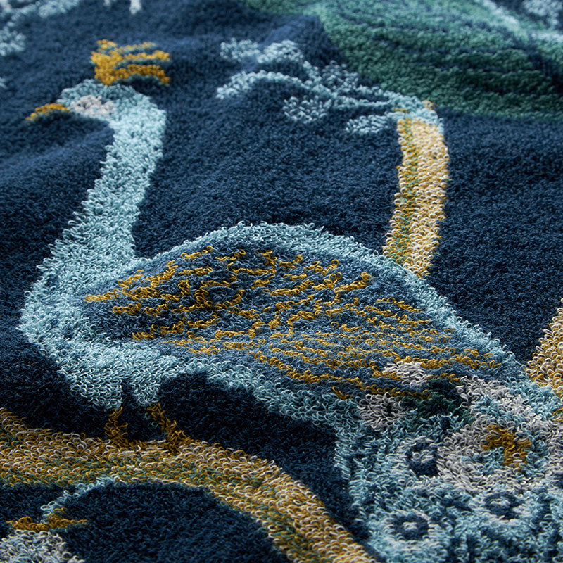 Jacquard Bath Towel - Peacock