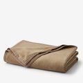 Cotton/Acrylic Fleece Blanket - Gold, King/Cal. King