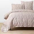 Joyful Floral Classic Smooth Sateen Duvet Cover - Beige, King/Cal. King