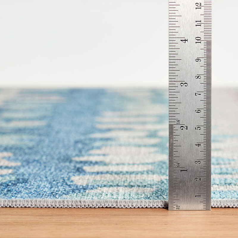 Paint Chip Washable Rug - Blue, 2' 6" x 8' Runner