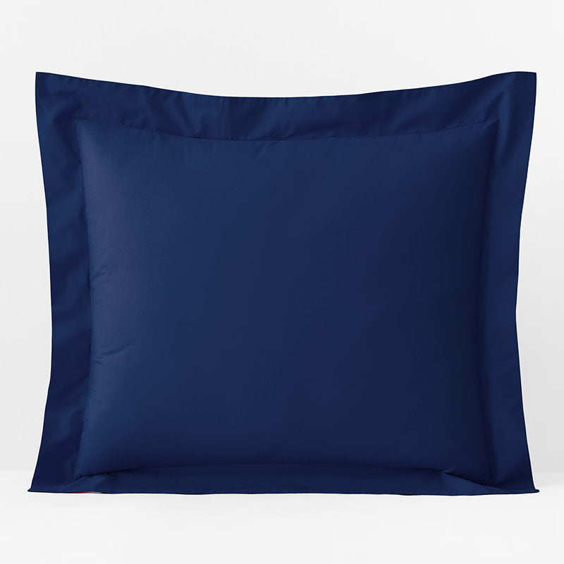 Classic Cool Organic Cotton Percale Solid Sham - Navy, Euro