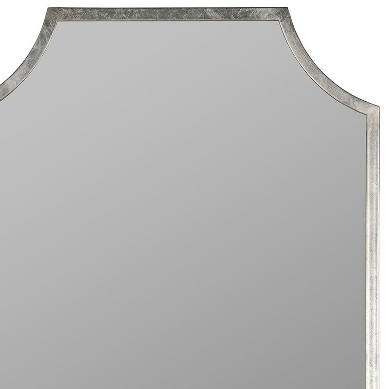 Gilded Arched Frame Wall Mirror - Silver