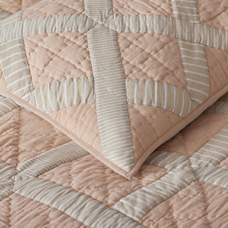 Bahati Quilted Sham - Coral Multi, Standard