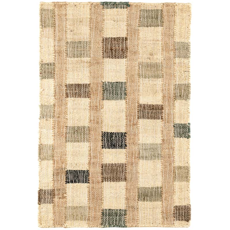 Mosaic Handwoven Jute Rug - Blue, 3' x 5'