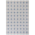 Modern Plaid Washable Rug - Blue, 4' x 6'
