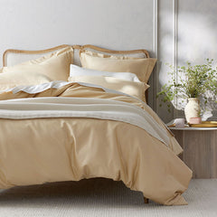 Premium Smooth Supima® Cotton Wrinkle-Free Sateen Flat Bed Sheet - Yellow, Deep Pocket Queen