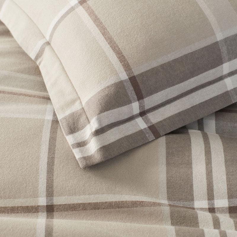 Classic Plaid Ultra-Cozy Cotton Velvet Flannel Sham - Brad, Standard
