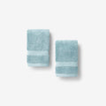 Sterling Supima® Cotton Washcloths, Set of 2 - Aqua Haze