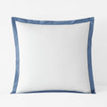 Solid Border Classic Cool Cotton Percale Sham - Slate Blue, Euro