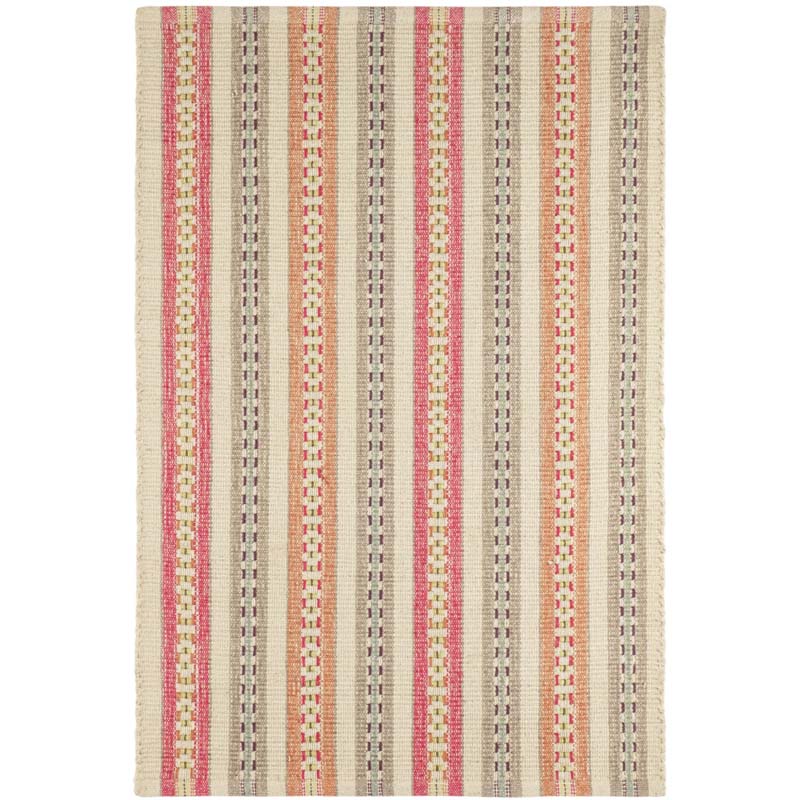 Long Slade Handwoven Cotton Rug - Red, 5' x 8'
