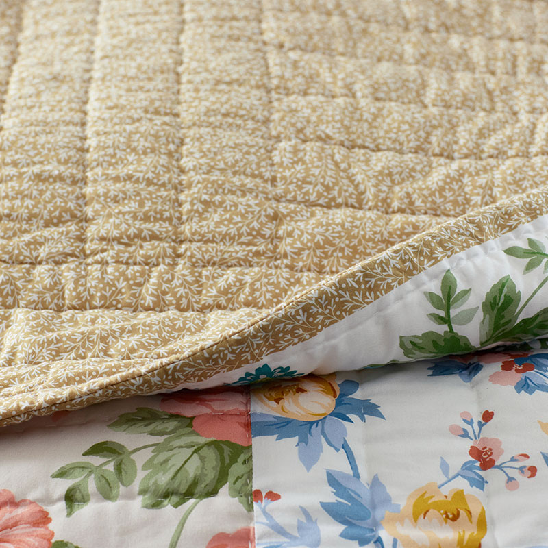 Shoshanna Reversible Patchwork Quilted Sham - Green Multi, Standard