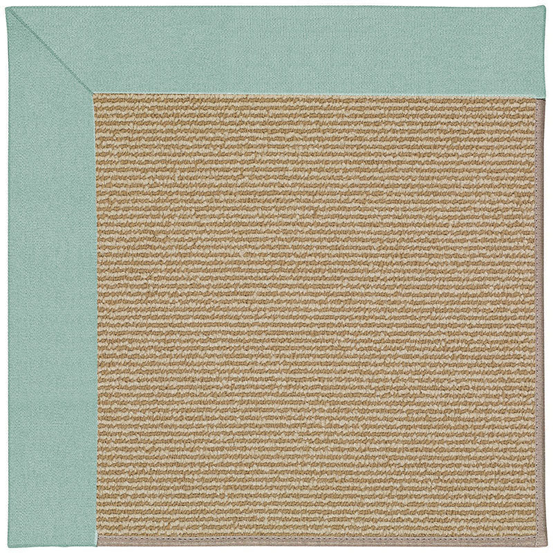 Sunbrella Narrow Stripe Bordered Indoor/Outdoor Rug -  Spa, 2' x 3'