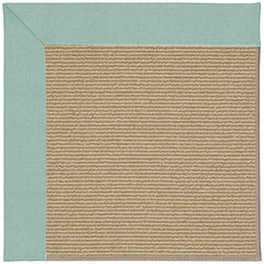 Sunbrella Narrow Stripe Bordered Indoor/Outdoor Rug -  Spa, 8' x 10'