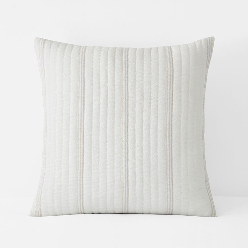 Stripe Quilted Sham - Awning Stripe, Euro
