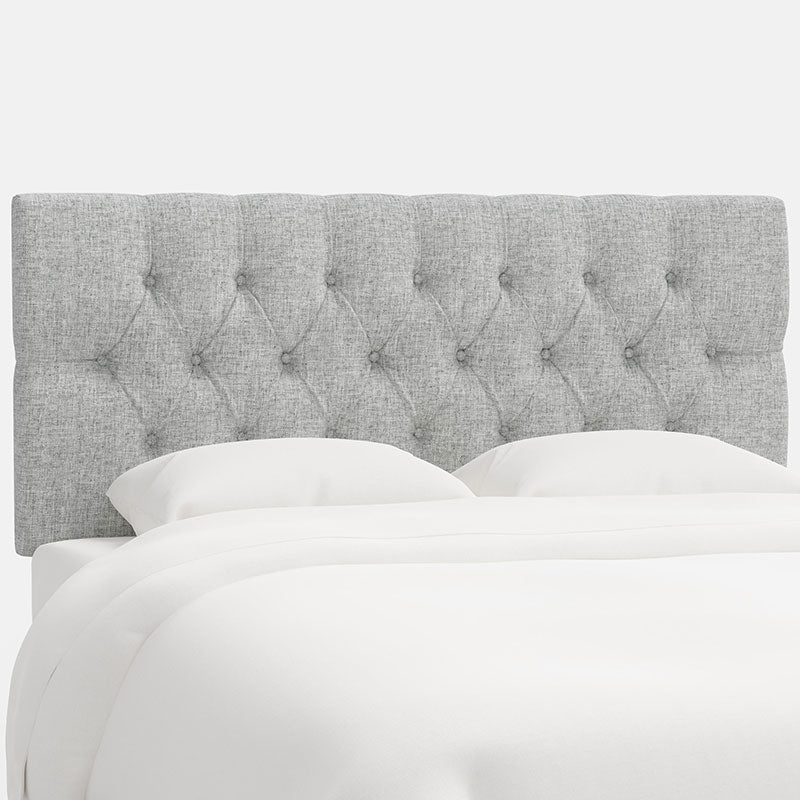Park Tufted Textured Linen Headboard - Pumice, Cal King