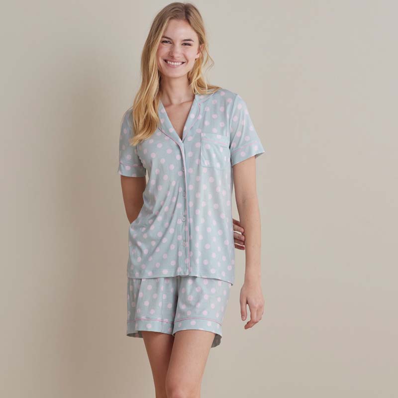 Cotton Modal Women's Shorts Set - Pretty Dot, M