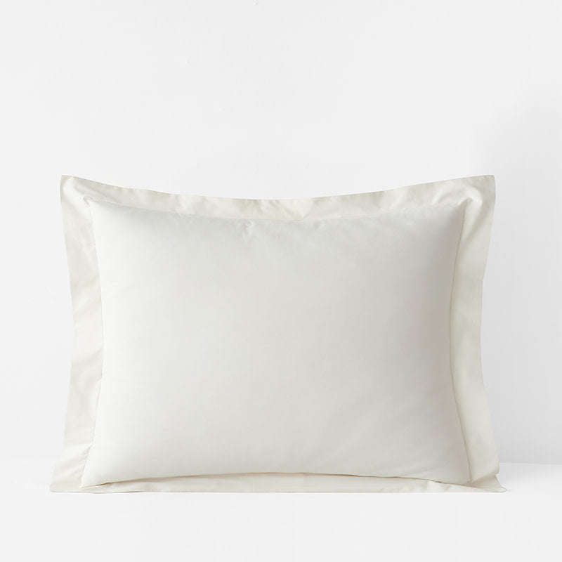 Premium Cool Organic Cotton Percale Sham - Ivory, Standard