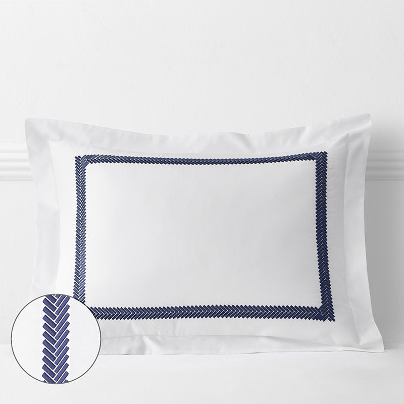 Hewett Luxe Smooth Egyptian Cotton Sateen Sham - Blue, Standard