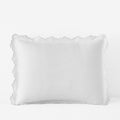 Embroidered Scallop Classic Smooth Sateen Solid Sham - Light Gray, Standard