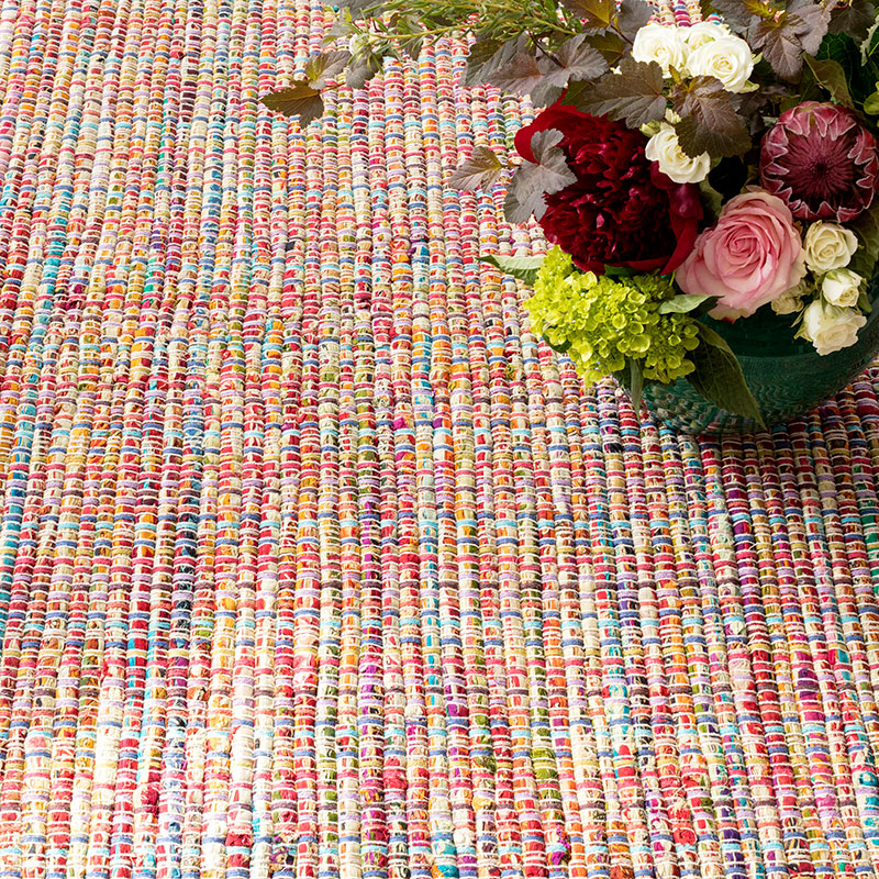 Vista Chindhi Handwoven Cotton Rug - Multi, 4' x 6'