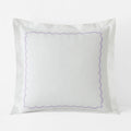 Embroidered Scallop Classic Cool Cotton Percale Sham - Lavender, Euro