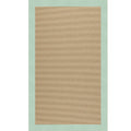 Sunbrella Narrow Stripe Bordered Indoor/Outdoor Rug -  Spa, 2' 6" x 8' Runner