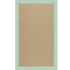 Sunbrella Narrow Stripe Bordered Indoor/Outdoor Rug -  Spa, 2' 6" x 8' Runner