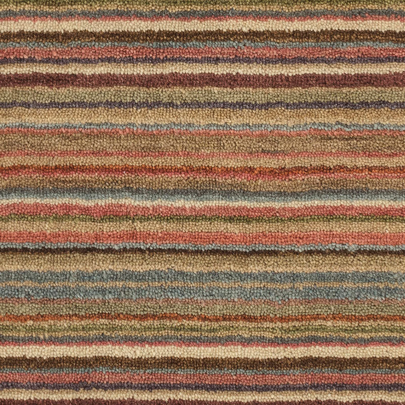 Brindle Stripe Spice Hand Knotted Wool Rug -  Spice, 2' x 3'