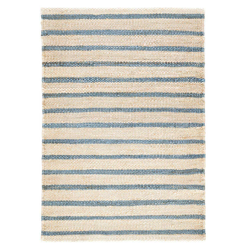 Moana Stripe Handwoven Jute Rug - Blue, 3' x 5'