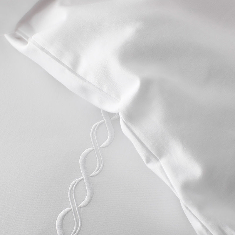 Marcella Premium Smooth Egyptian Cotton Sateen Pillowcase Set - White, Standard