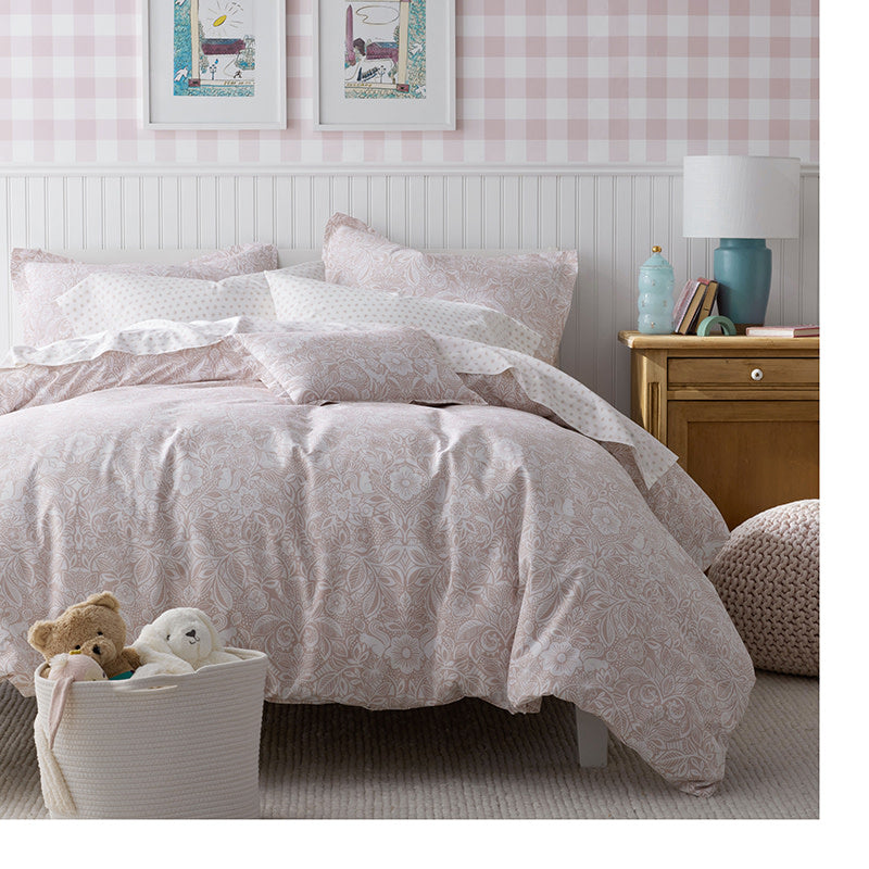 Ditsy Gingham Removable Wallpaper - Pink, Panel