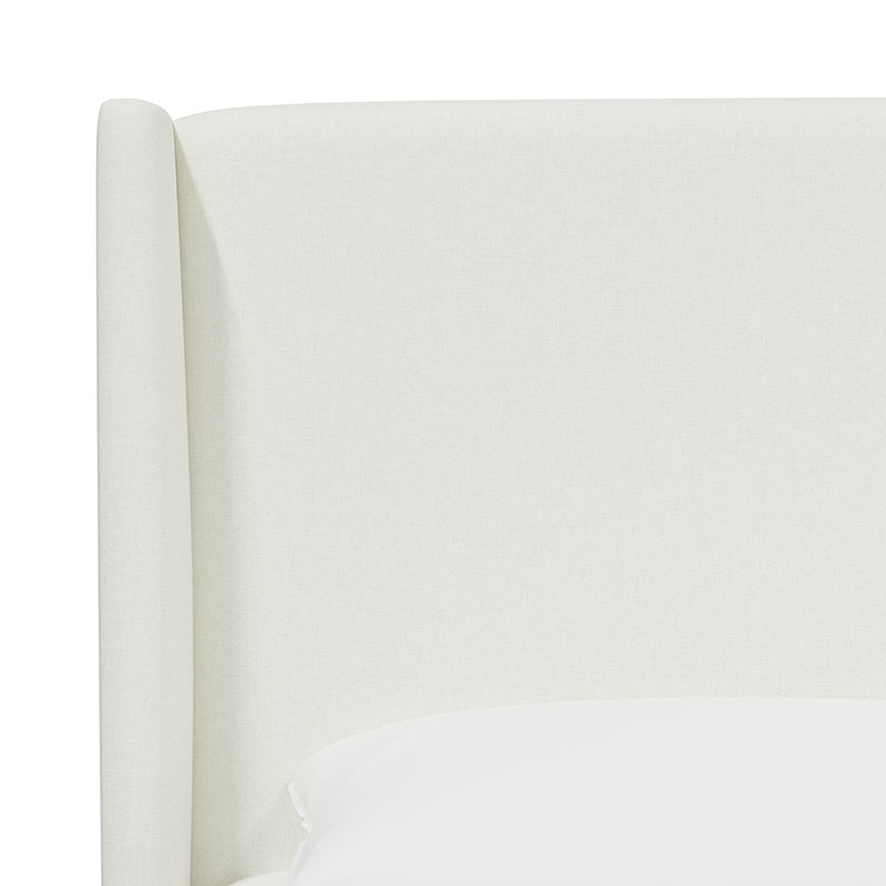 Gramercy Textured Linen Headboard - White, Queen