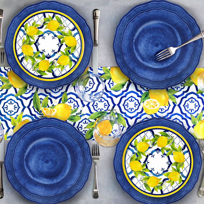 Palermo Melamine Appetizer Plates, Set of 4